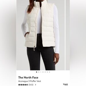 The north face puffer vest Size S